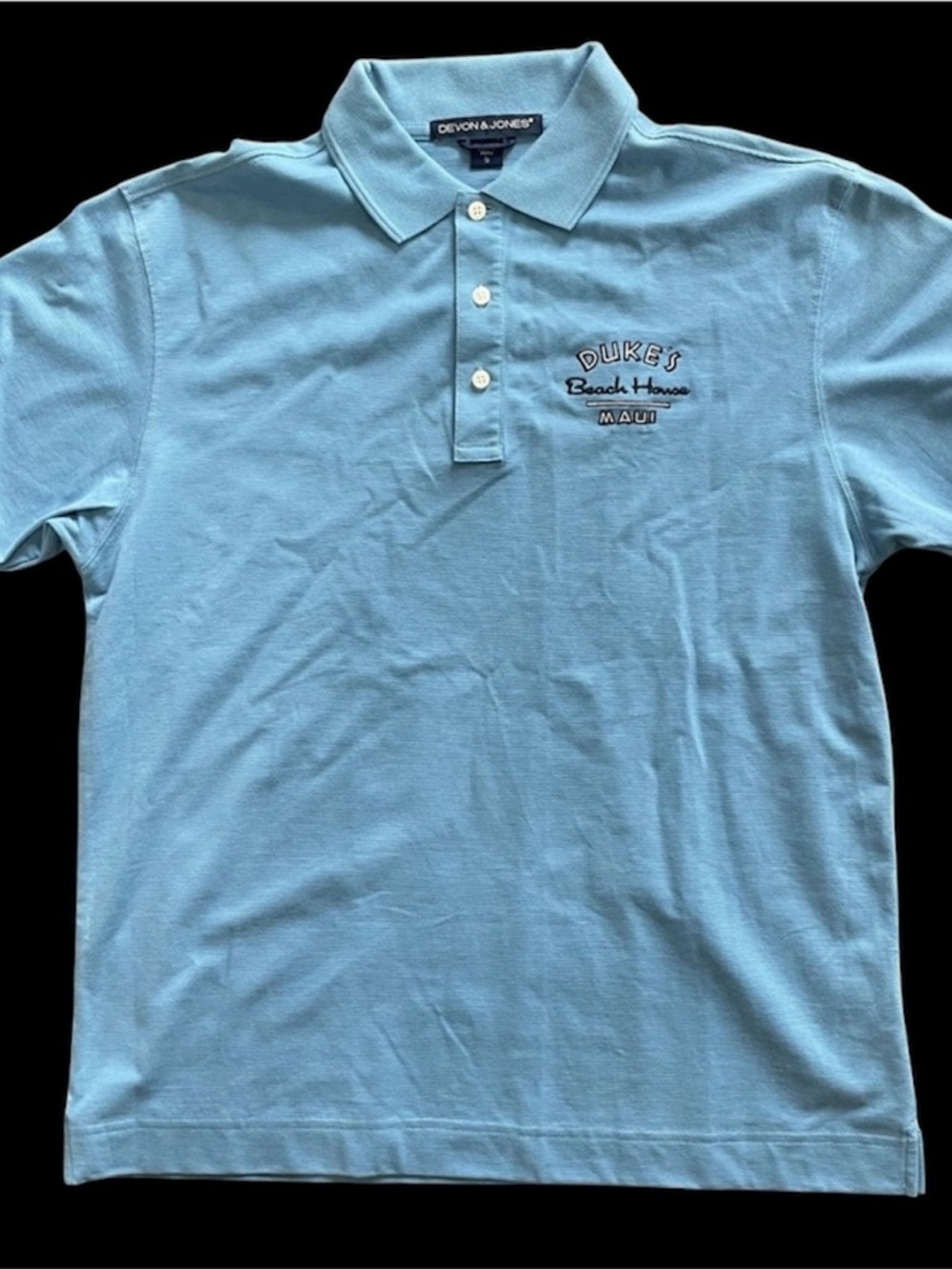 🔥Polos 2/$20 Devon & Jones Men's S Golf Polo Duke's Beach House Hawaii Maui NWOT
